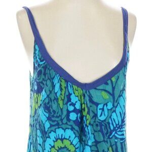 Vintage Free People Tank Top Y2K Blue Green Beach Size XS X Small